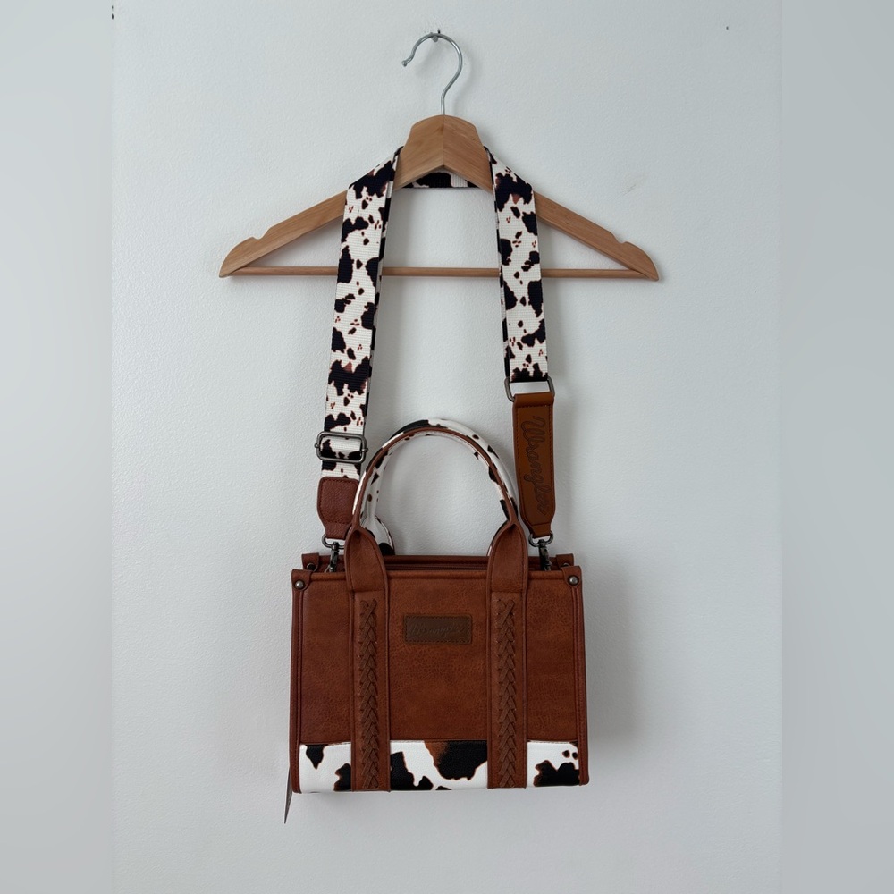 Wrangler Cow Print Crossbody Small Tote - NWT - Picture 2 of 8